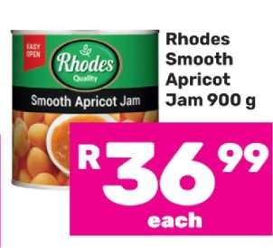 Rhodes Smooth Apricot Jam 900 g