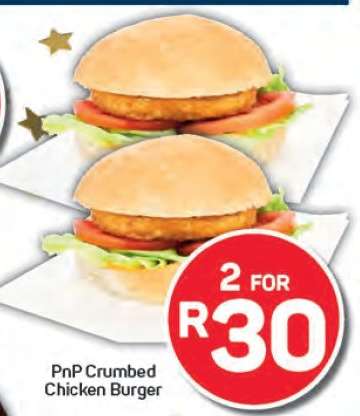 PnP Crumbed Chicken Burger
