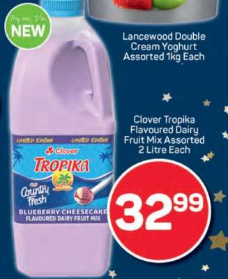 Clover Tropika Flavoured Dairy Fruit Mix Assorted