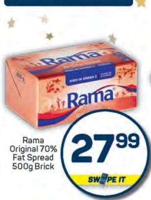 Rama Original 70% Fat Spread 500g Brick