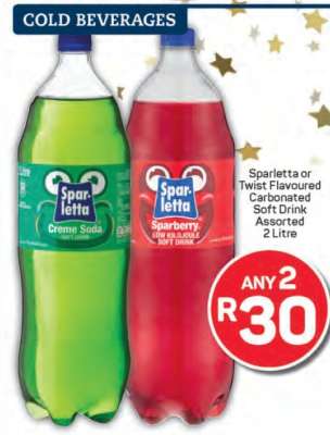 Sparletta or Twist Flavoured Carbonated Soft Drink