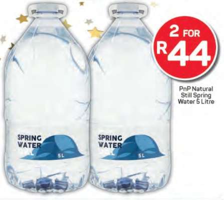 PnP Natural Still Spring Water 5 Litre