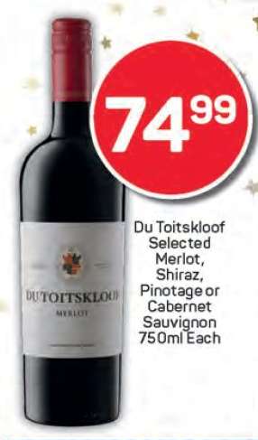 Du Toitskloof Selected Merlot, Shiraz, Pinotage or Cabernet Sauvignon