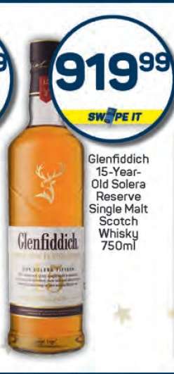 Glenfiddich 15-Year-Old Solera Reserve Single Malt Scotch Whisky 750ml