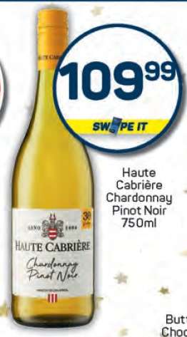 Haute Cabrière Chardonnay Pinot Noir 750ml