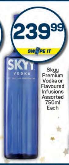 Skyy Premium Vodka or Flavoured Infusions