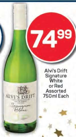 Alvi's Drift Signature White or Red Assorted