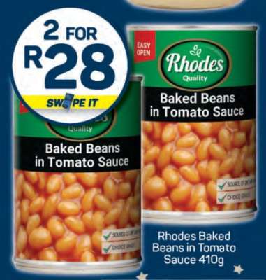 Rhodes Baked Beans in Tomato Sauce 410g