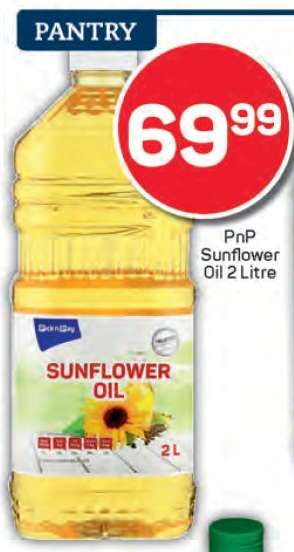 PnP Sunflower Oil 2 Litre