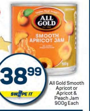 All Gold Smooth Apricot or Apricot & Peach Jam
