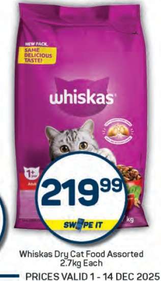 Whiskas Dry Cat Food Assorted