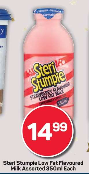 Steri Stumpie Low Fat Flavoured Milk Assorted 350ml Each