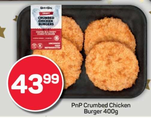 PnP Crumbed Chicken Burger 400g