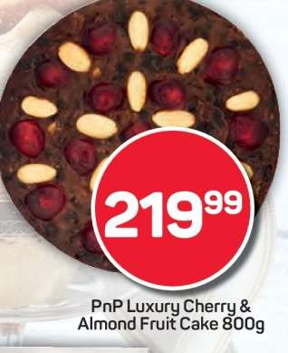 PnP Luxury Cherry & Almond Fruit Cake 800g