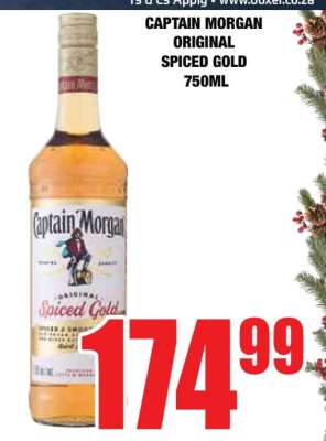 CAPTAIN MORGAN ORIGINAL SPICED GOLD 750ML