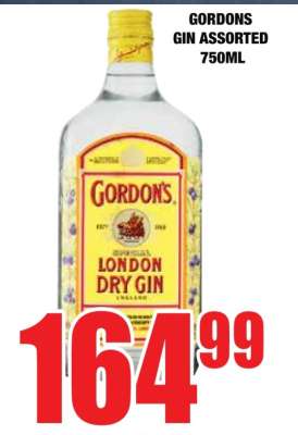 GORDONS GIN ASSORTED 750ML