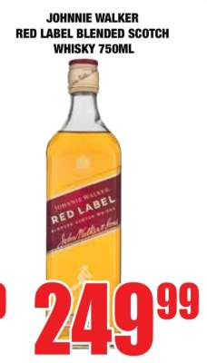 Johnnie Walker Red Label Blended Scotch Whisky 750ml