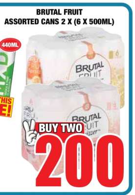 BRUTAL FRUIT ASSORTED CANS 2 X (6 X 500ML)