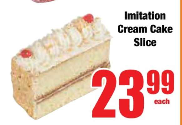 Imitation Cream Cake Slice