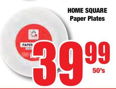 HOME SQUARE Paper Plates