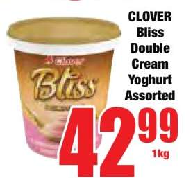 CLOVER Bliss Double Cream Yoghurt Assorted