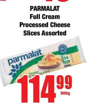 PARMALAT Full Cream Processed Cheese Slices Assorted