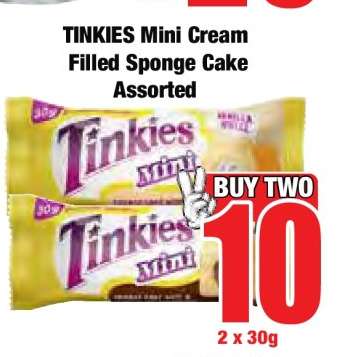 TINKIES Mini Cream Filled Sponge Cake Assorted