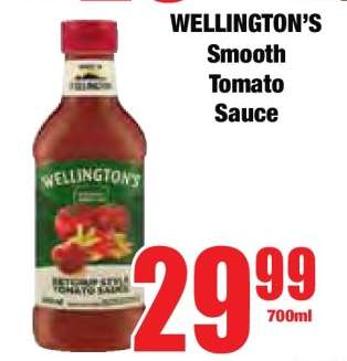 WELLINGTON'S Smooth Tomato Sauce