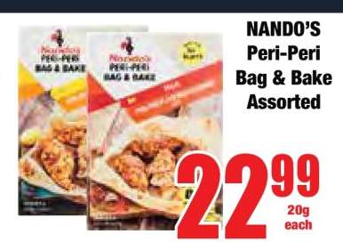NANDO'S Peri-Peri Bag & Bake Assorted