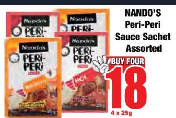 Nando's Peri-Peri Sauce Sachet Assorted