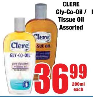 CLERE Gly-Co-Oil / Tissue Oil Assorted