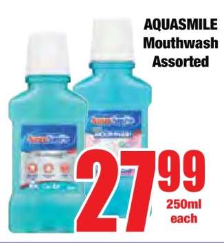 AQUASMILE Mouthwash Assorted