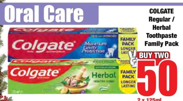 COLGATE Regular / Herbal Toothpaste Family Pack