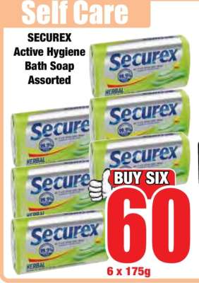 SECUREX Active Hygiene Bath Soap Assorted
