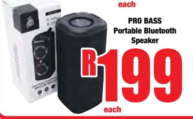 PRO BASS Portable Bluetooth Speaker