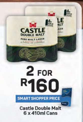 Castle Double Malt 6 x 410ml Cans