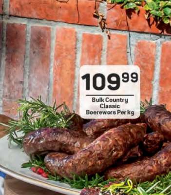 Bulk Country Classic Boerewors Per kg
