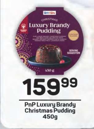 PnP Luxury Brandy Christmas Pudding 450g