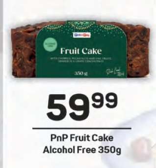 PnP Fruit Cake Alcohol Free 350g