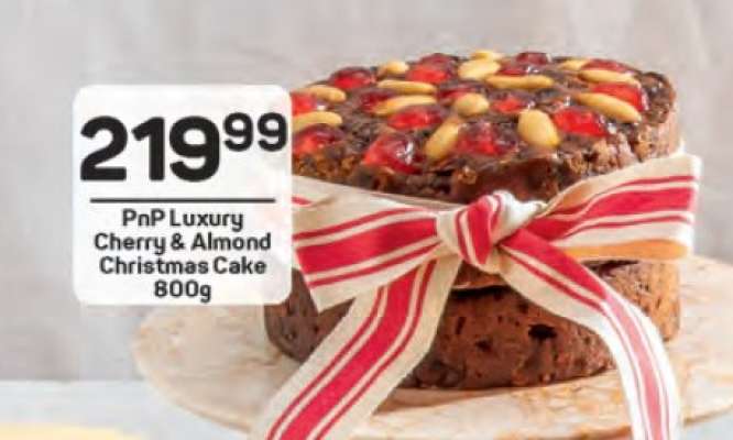 PnP Luxury Cherry & Almond Christmas Cake 800g