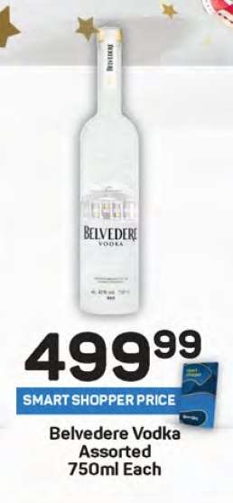 Belvedere Vodka Assorted 750ml Each