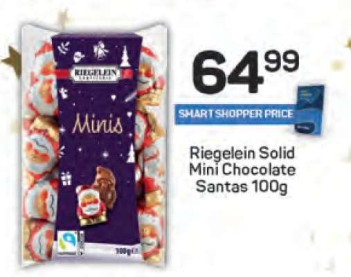 Riegelein Solid Mini Chocolate Santas 100g