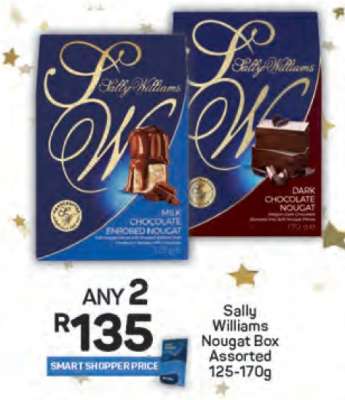 Sally Williams Nougat Box Assorted 125-170g