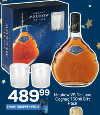 Meukow VS De Luxe Cognac 750ml Gift Pack