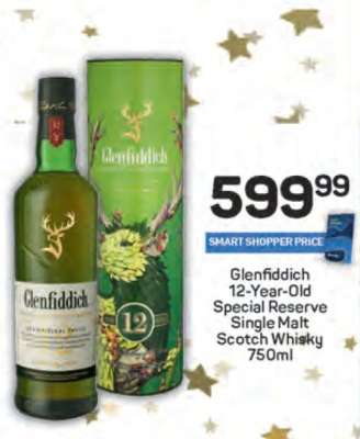 Glenfiddich 12-Year-Old Special Reserve Single Malt Scotch Whisky 750ml