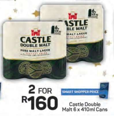 Castle Double Malt 6 x 410ml Cans