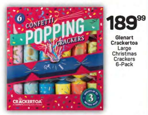 Glenart Crackertoa Large Christmas Crackers 6-Pack