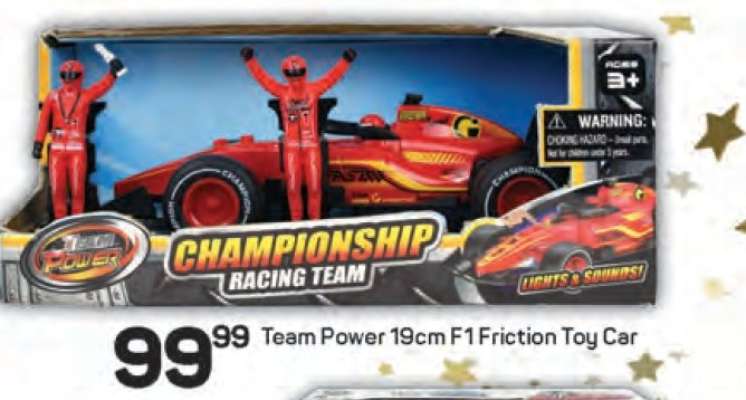 Team Power 19cm F1 Friction Toy Car