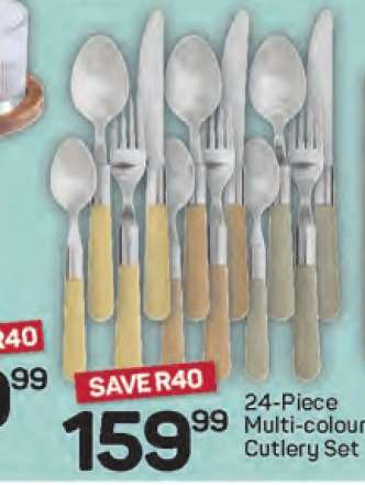24-Piece Multi-colour Cutlery Set