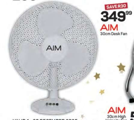 AIM 30cm Desk Fan